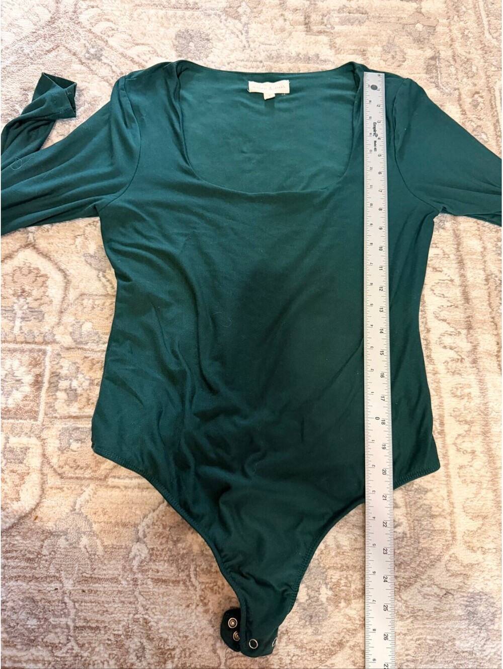 Olive & Oak Green Long Sleeve Bodysuit L Fall - Picture 8 of 9